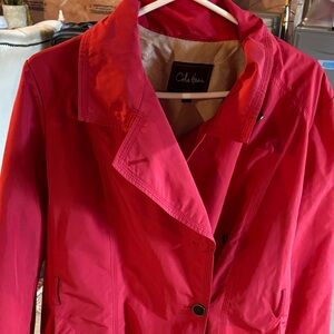 Cole Haan Women's Bold Red Trench Coat